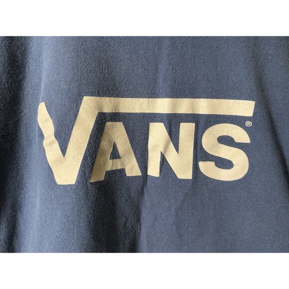 VANS Classic T-Shirt In Blue Cotton with The Signature Logo Graphic Size Medium - Picture 4 of 4